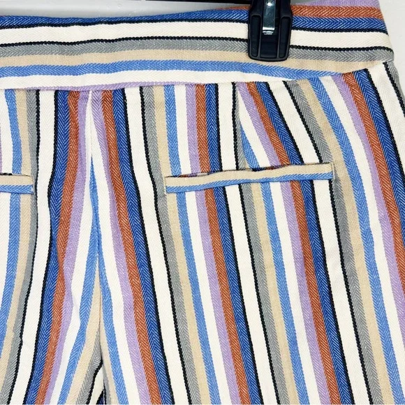 LOFT Women's Size 8 Striped Bermuda The Riviera Short Cotton / Linen - Picture 5 of 9